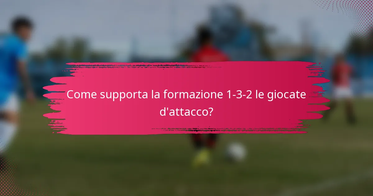 Come supporta la formazione 1-3-2 le giocate d'attacco?